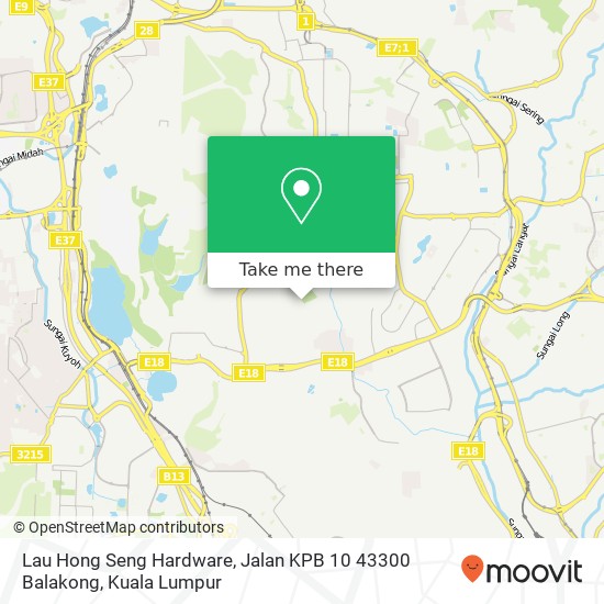 Lau Hong Seng Hardware, Jalan KPB 10 43300 Balakong map