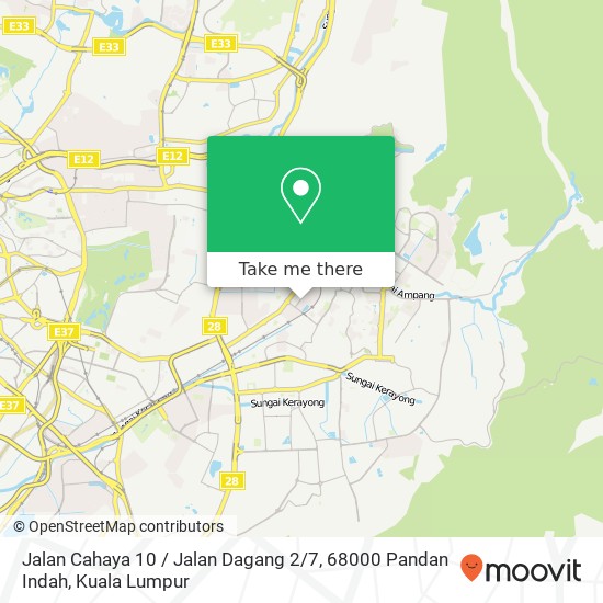 Peta Jalan Cahaya 10 / Jalan Dagang 2 / 7, 68000 Pandan Indah