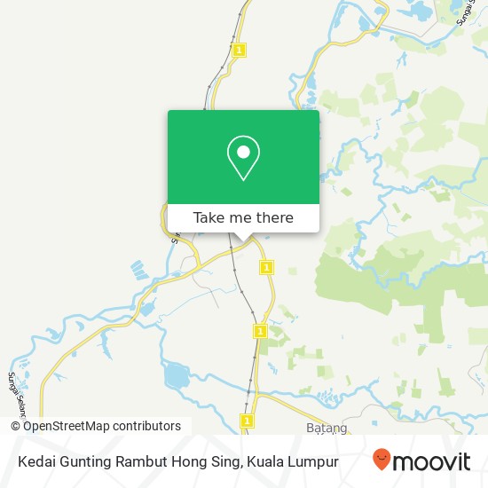 Kedai Gunting Rambut Hong Sing map