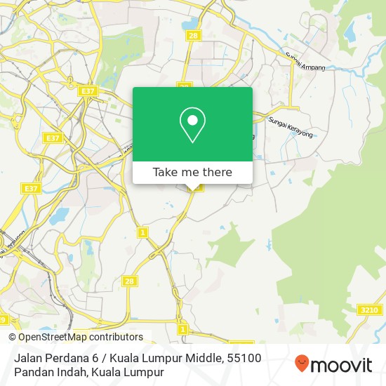 Jalan Perdana 6 / Kuala Lumpur Middle, 55100 Pandan Indah map