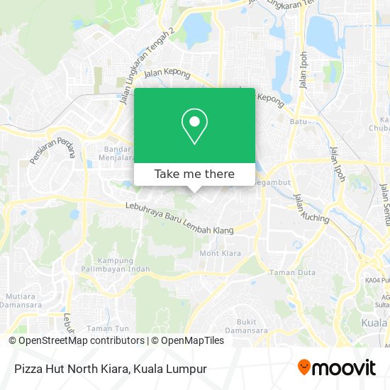 Pizza Hut North Kiara map
