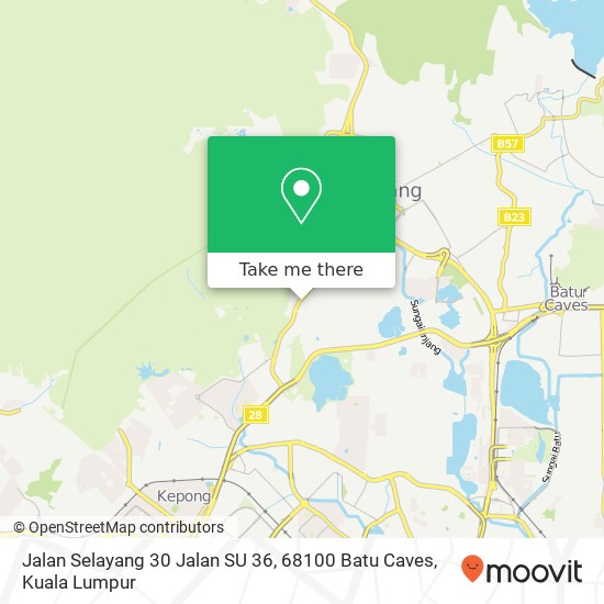 Peta Jalan Selayang 30 Jalan SU 36, 68100 Batu Caves