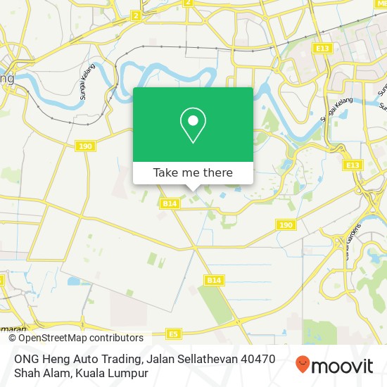 Peta ONG Heng Auto Trading, Jalan Sellathevan 40470 Shah Alam
