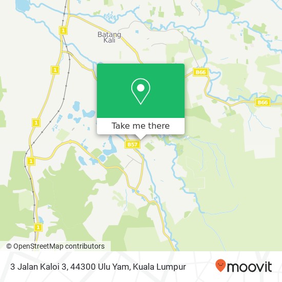 Peta 3 Jalan Kaloi 3, 44300 Ulu Yam