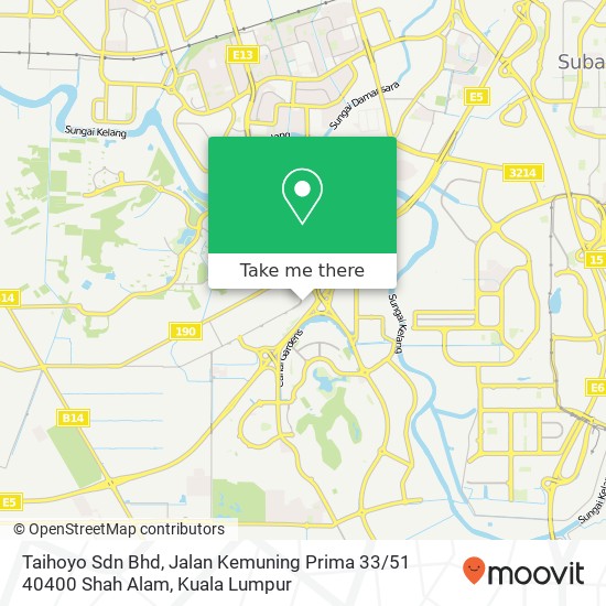Taihoyo Sdn Bhd, Jalan Kemuning Prima 33 / 51 40400 Shah Alam map