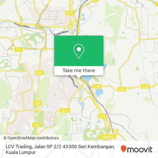 Peta LCV Trading, Jalan SP 2 / 2 43300 Seri Kembangan