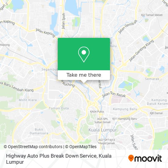 Highway Auto Plus Break Down Service map