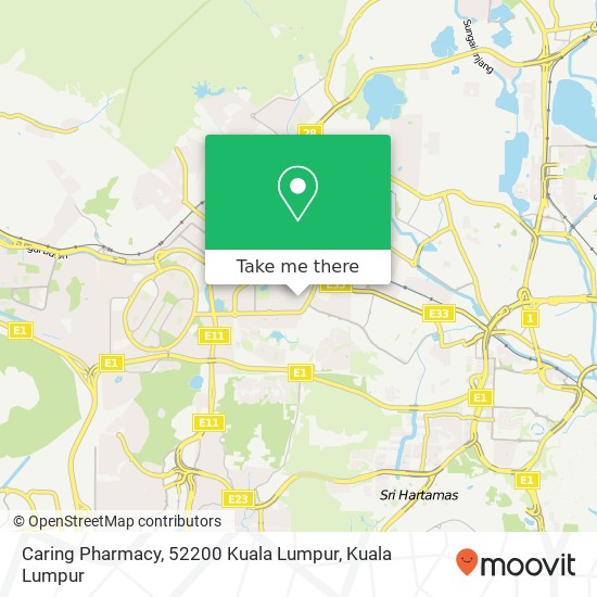 Caring Pharmacy, 52200 Kuala Lumpur map