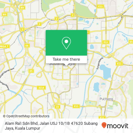 Alam Ra'I Sdn Bhd, Jalan USJ 10 / 1B 47620 Subang Jaya map