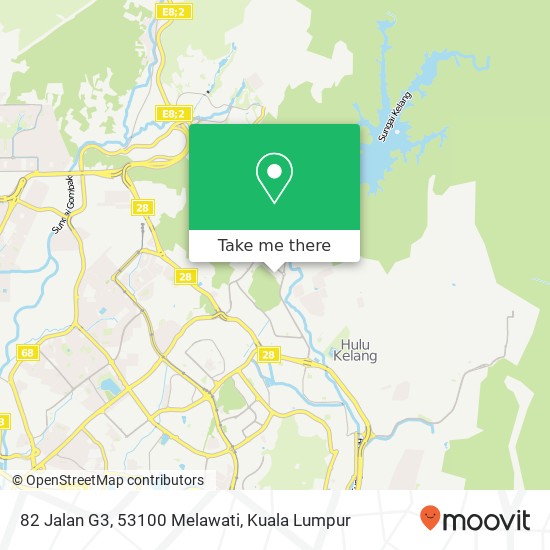 Peta 82 Jalan G3, 53100 Melawati