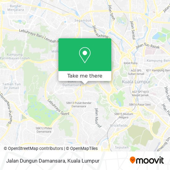 Peta Jalan Dungun Damansara