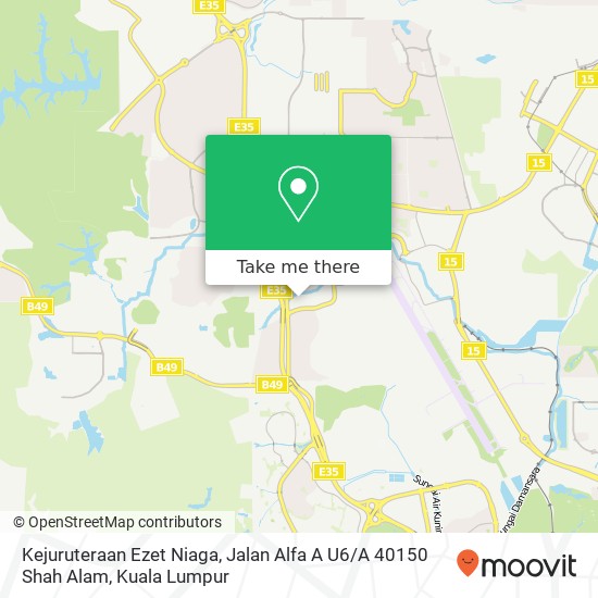 Kejuruteraan Ezet Niaga, Jalan Alfa A U6 / A 40150 Shah Alam map