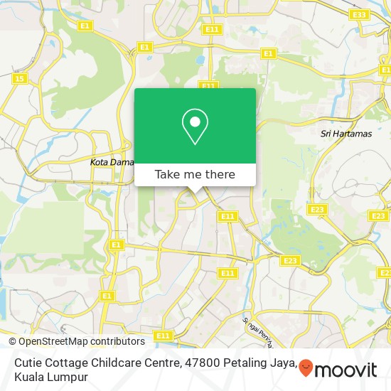Cutie Cottage Childcare Centre, 47800 Petaling Jaya map