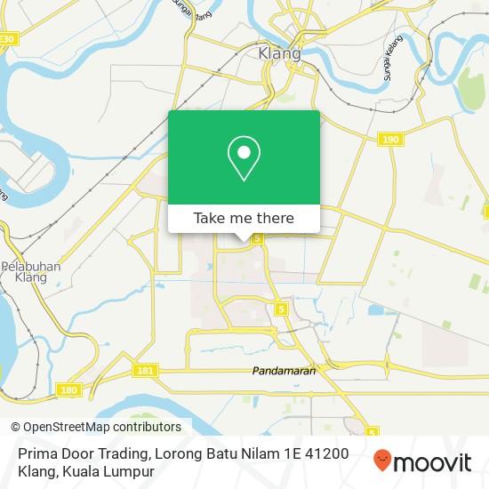 Prima Door Trading, Lorong Batu Nilam 1E 41200 Klang map