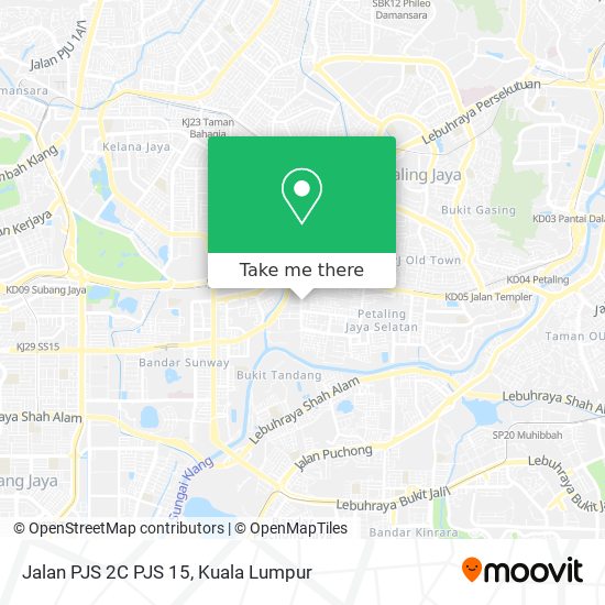 Jalan PJS 2C PJS 15 map