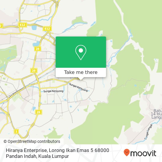 Hiranya Enterprise, Lorong Ikan Emas 5 68000 Pandan Indah map