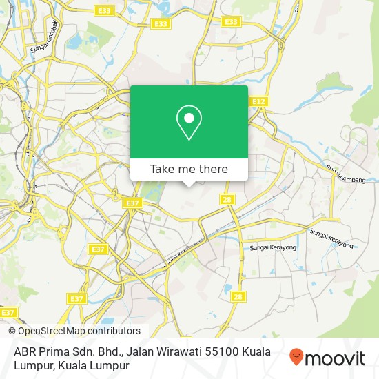 ABR Prima Sdn. Bhd., Jalan Wirawati 55100 Kuala Lumpur map