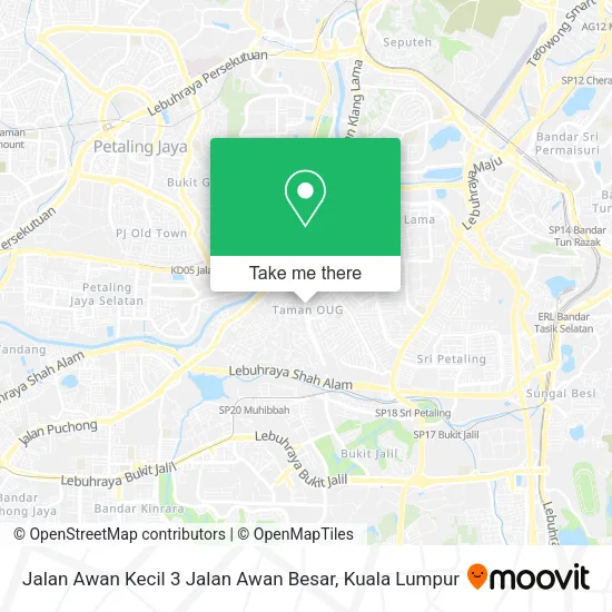 Jalan Awan Kecil 3 Jalan Awan Besar map