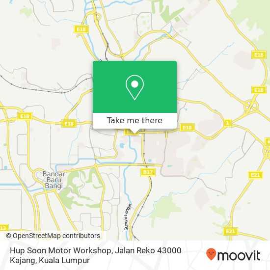 Hup Soon Motor Workshop, Jalan Reko 43000 Kajang map