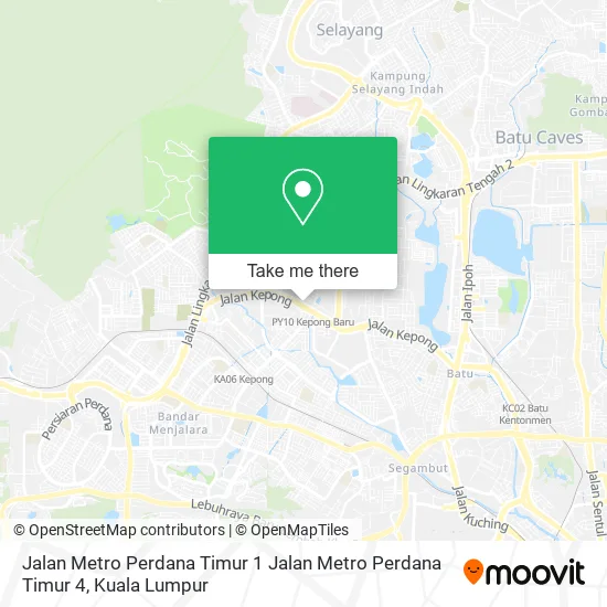 Jalan Metro Perdana Timur 1 Jalan Metro Perdana Timur 4 map