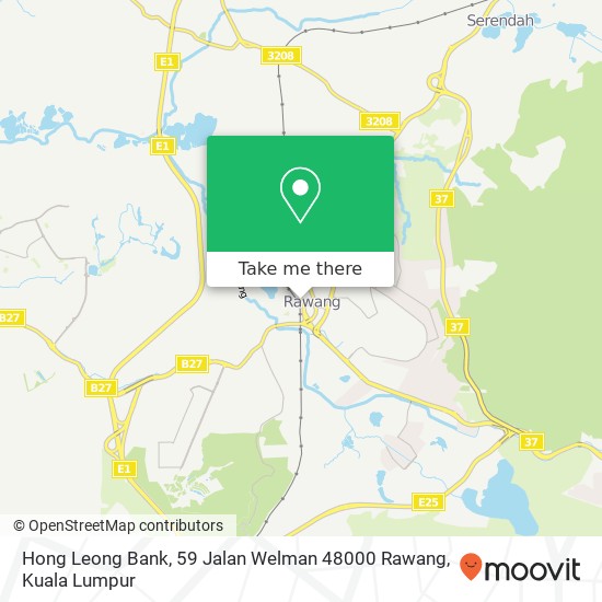 Hong Leong Bank, 59 Jalan Welman 48000 Rawang map