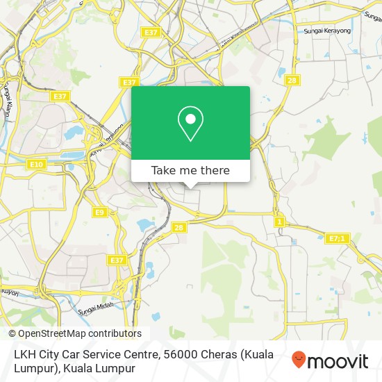 LKH City Car Service Centre, 56000 Cheras (Kuala Lumpur) map
