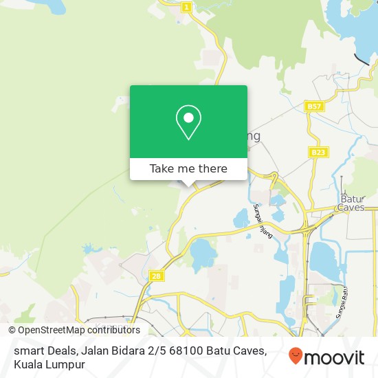 Peta smart Deals, Jalan Bidara 2 / 5 68100 Batu Caves