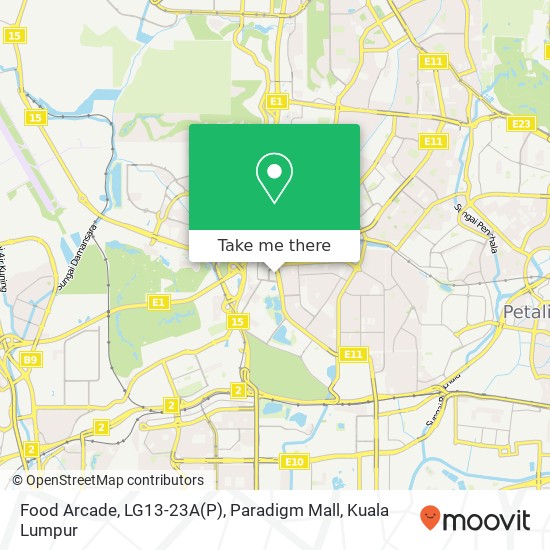 Food Arcade, LG13-23A(P), Paradigm Mall map