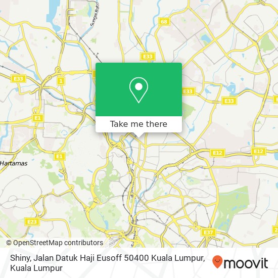 Peta Shiny, Jalan Datuk Haji Eusoff 50400 Kuala Lumpur