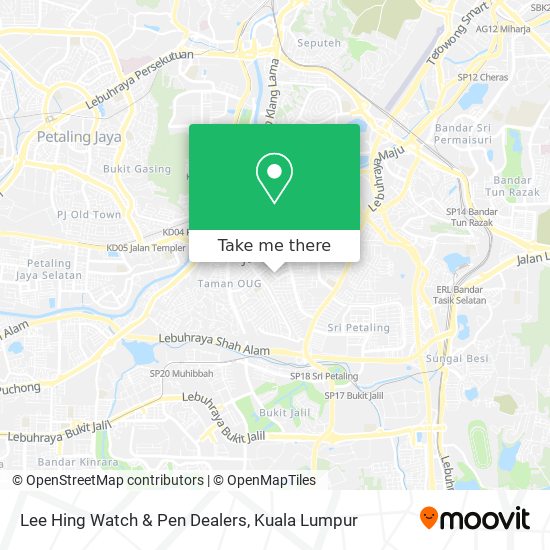 Lee Hing Watch & Pen Dealers map