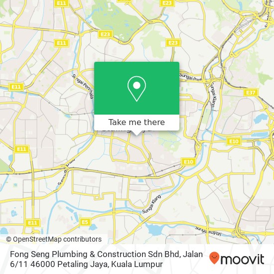 Fong Seng Plumbing & Construction Sdn Bhd, Jalan 6 / 11 46000 Petaling Jaya map