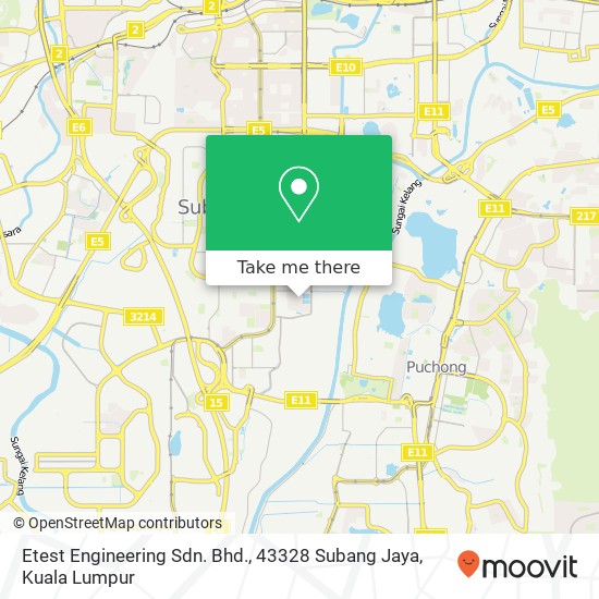 Etest Engineering Sdn. Bhd., 43328 Subang Jaya map