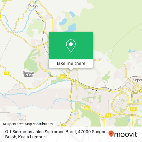 Peta Off Sierramas Jalan Sierramas Barat, 47000 Sungai Buloh