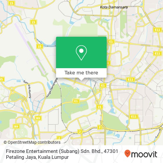 Firezone Entertainment (Subang) Sdn. Bhd., 47301 Petaling Jaya map