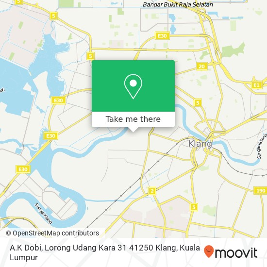 A.K Dobi, Lorong Udang Kara 31 41250 Klang map