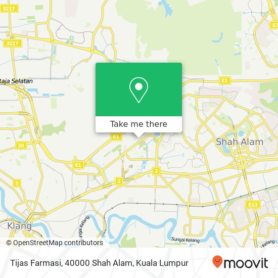 Peta Tijas Farmasi, 40000 Shah Alam