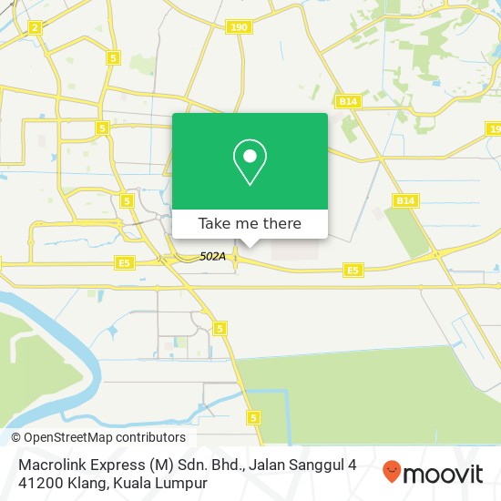 Macrolink Express (M) Sdn. Bhd., Jalan Sanggul 4 41200 Klang map