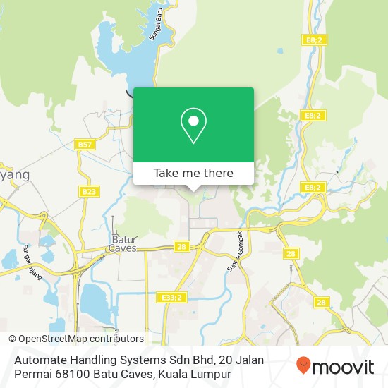 Peta Automate Handling Systems Sdn Bhd, 20 Jalan Permai 68100 Batu Caves