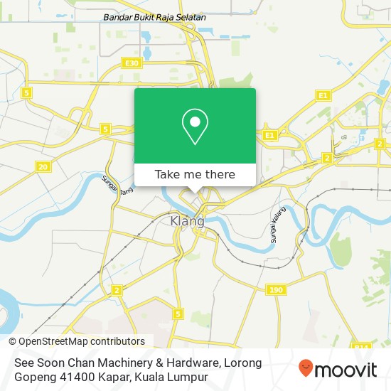 See Soon Chan Machinery & Hardware, Lorong Gopeng 41400 Kapar map
