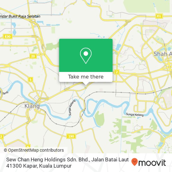 Peta Sew Chan Heng Holdings Sdn. Bhd., Jalan Batai Laut 41300 Kapar