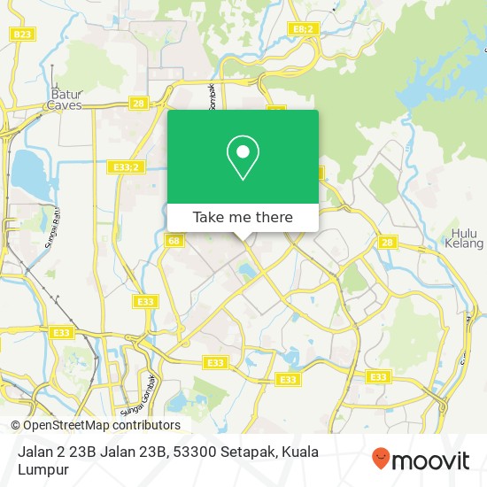 Peta Jalan 2 23B Jalan 23B, 53300 Setapak