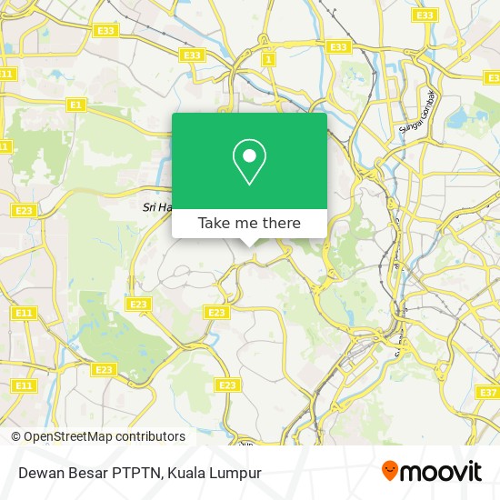 Dewan Besar PTPTN map