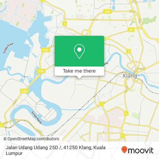 Peta Jalan Udang Udang 25D /, 41250 Klang