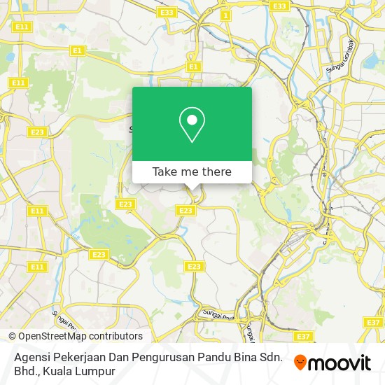 Peta Agensi Pekerjaan Dan Pengurusan Pandu Bina Sdn. Bhd.