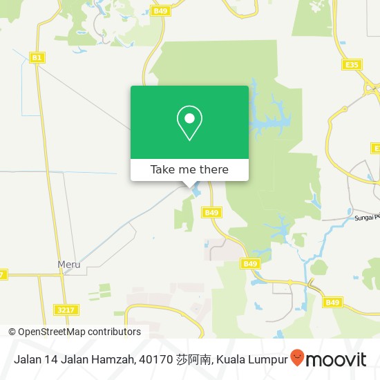 Peta Jalan 14 Jalan Hamzah, 40170 莎阿南