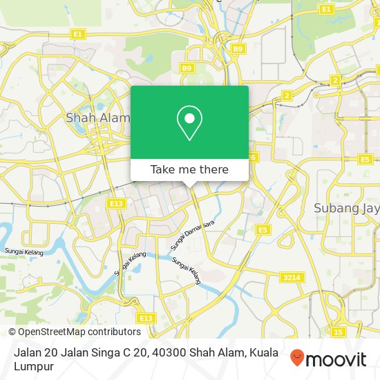 Jalan 20 Jalan Singa C 20, 40300 Shah Alam map