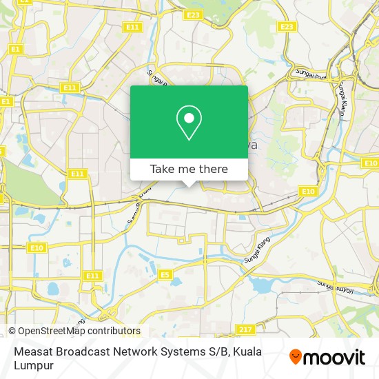 Measat Broadcast Network Systems S / B map