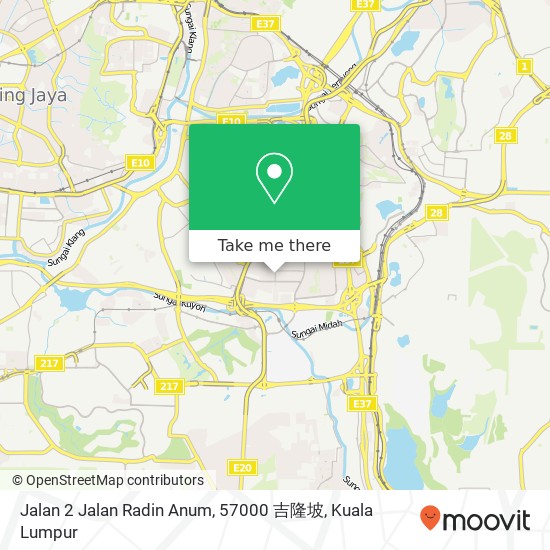 Peta Jalan 2 Jalan Radin Anum, 57000 吉隆坡