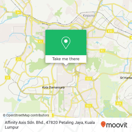 Affinity Axis Sdn. Bhd., 47820 Petaling Jaya map
