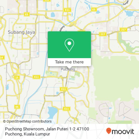 Puchong Showroom, Jalan Puteri 1-2 47100 Puchong map